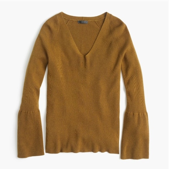 J. Crew Sweaters - J. Crew Bell/Peplum Sleeve V-Neck Sweater